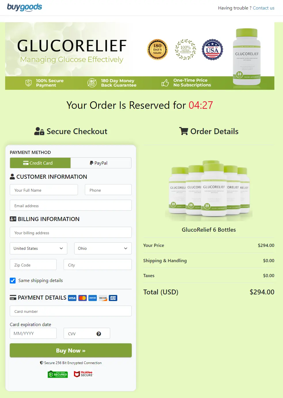 order-glucorelief